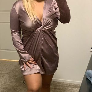 Fashion nova Satin wrap dress